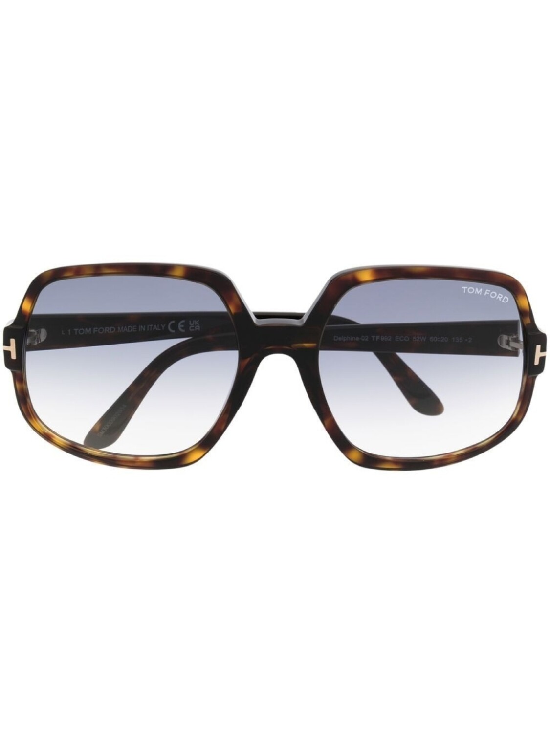 

TOM FORD Eyewear солнцезащитные очки черепаховой расцветки, коричневый