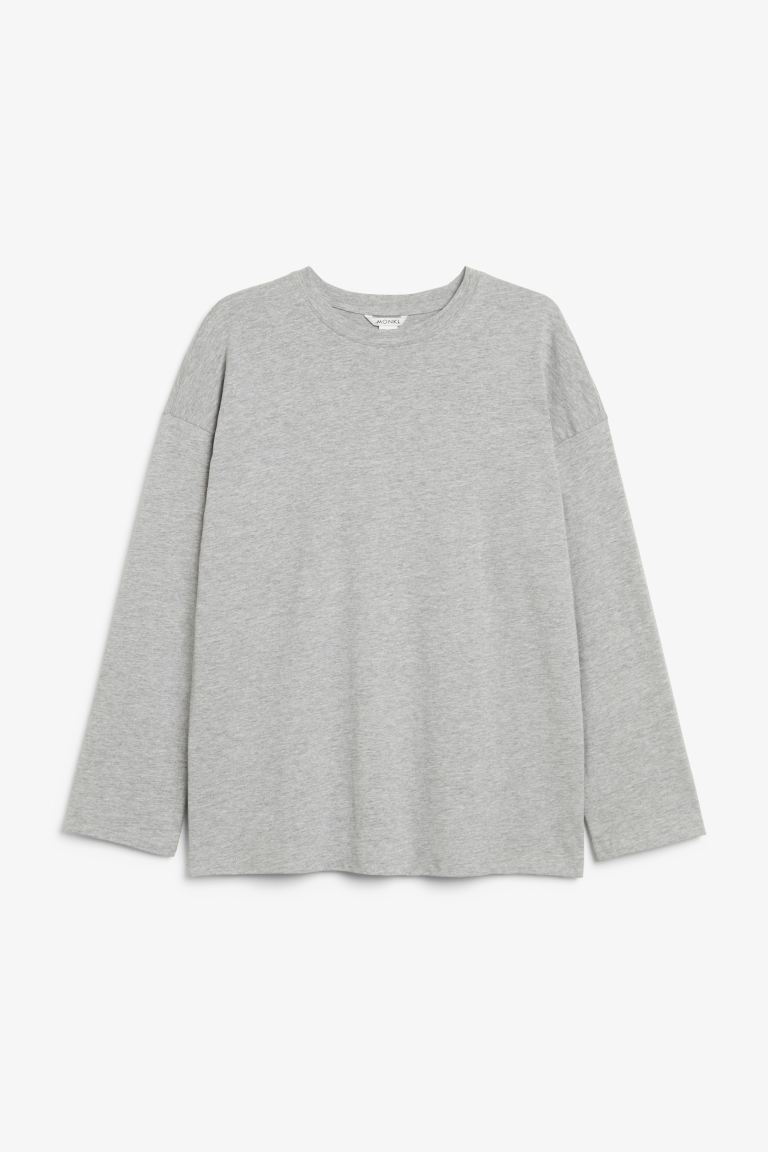 

Футболка Monki Classic Long Sleeve, серый