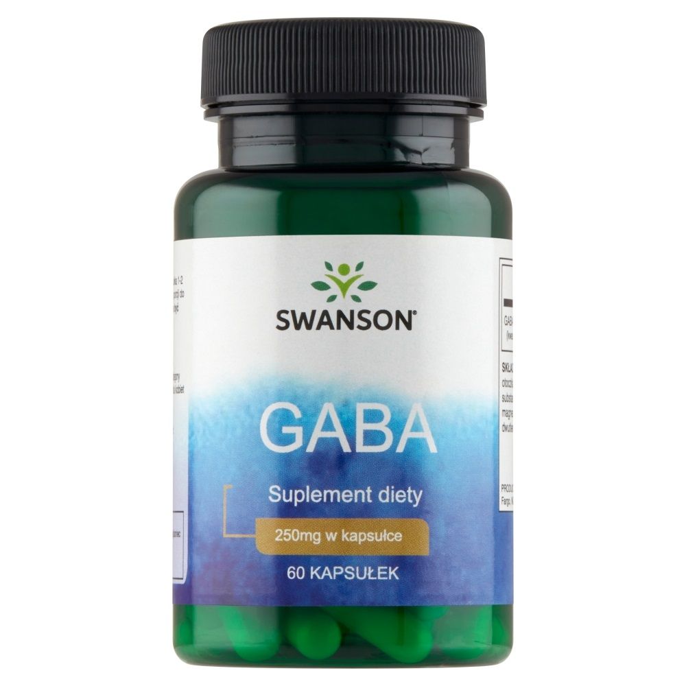 Препарат, который успокаивает и облегчает засыпание Swanson GABA (kwas gamma aminomasłowy) 250 mg, 60 шт