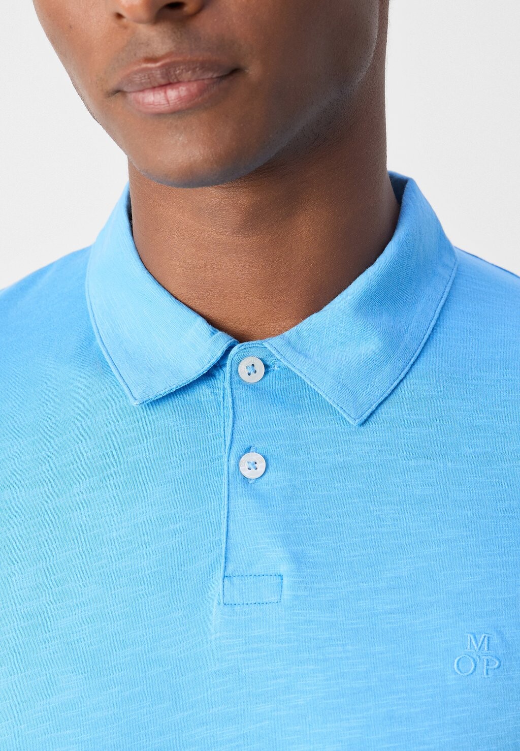 

Рубашка поло SHORT SLEEVE EMBROIDERY Marc O'Polo, светло-голубой