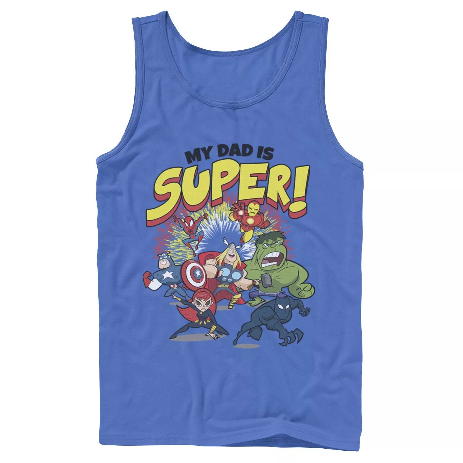 

Мужская прорывная майка Marvel Father's Day My Dad Is Super Avengers