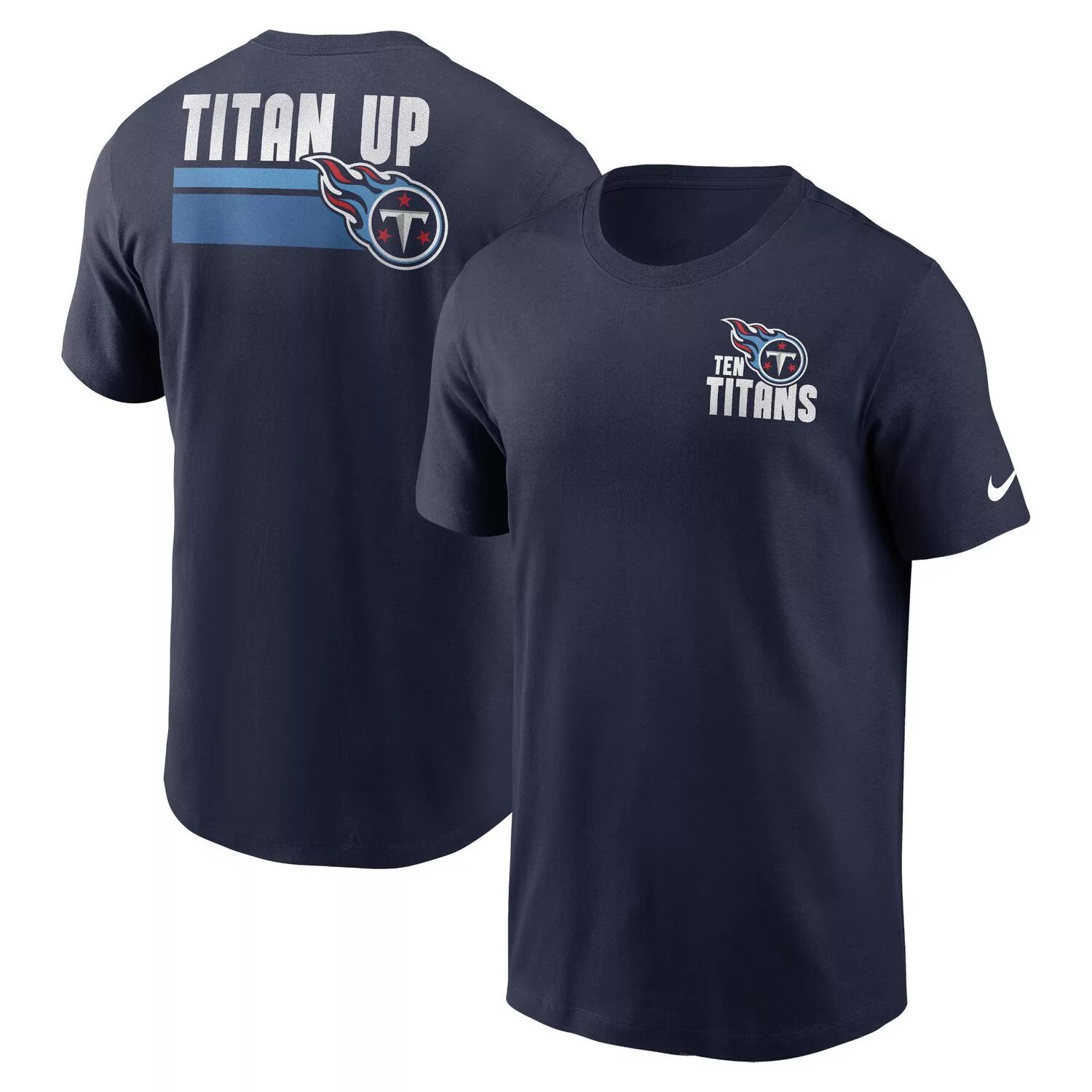 

Мужская темно-синяя футболка Tennessee Titans Blitz Essential Nike, Синий