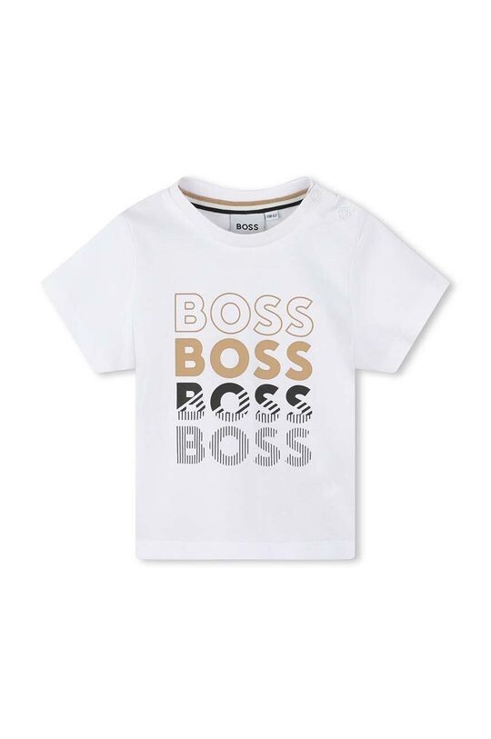 

Детская хлопковая футболка Boss, белый