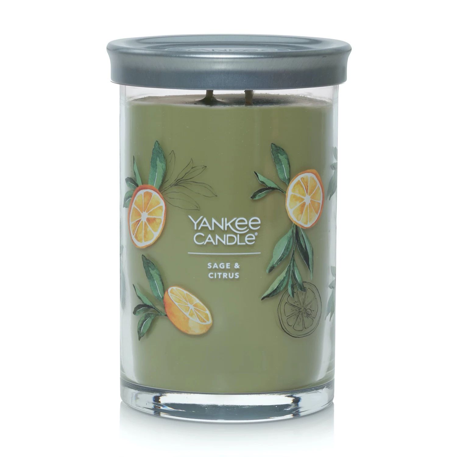 Yankee Candle Sage & Citrus Signature стаканная свеча с 2 фитилями свеча ароматизированная yankee candle vibrant saffron высота 8 6 см