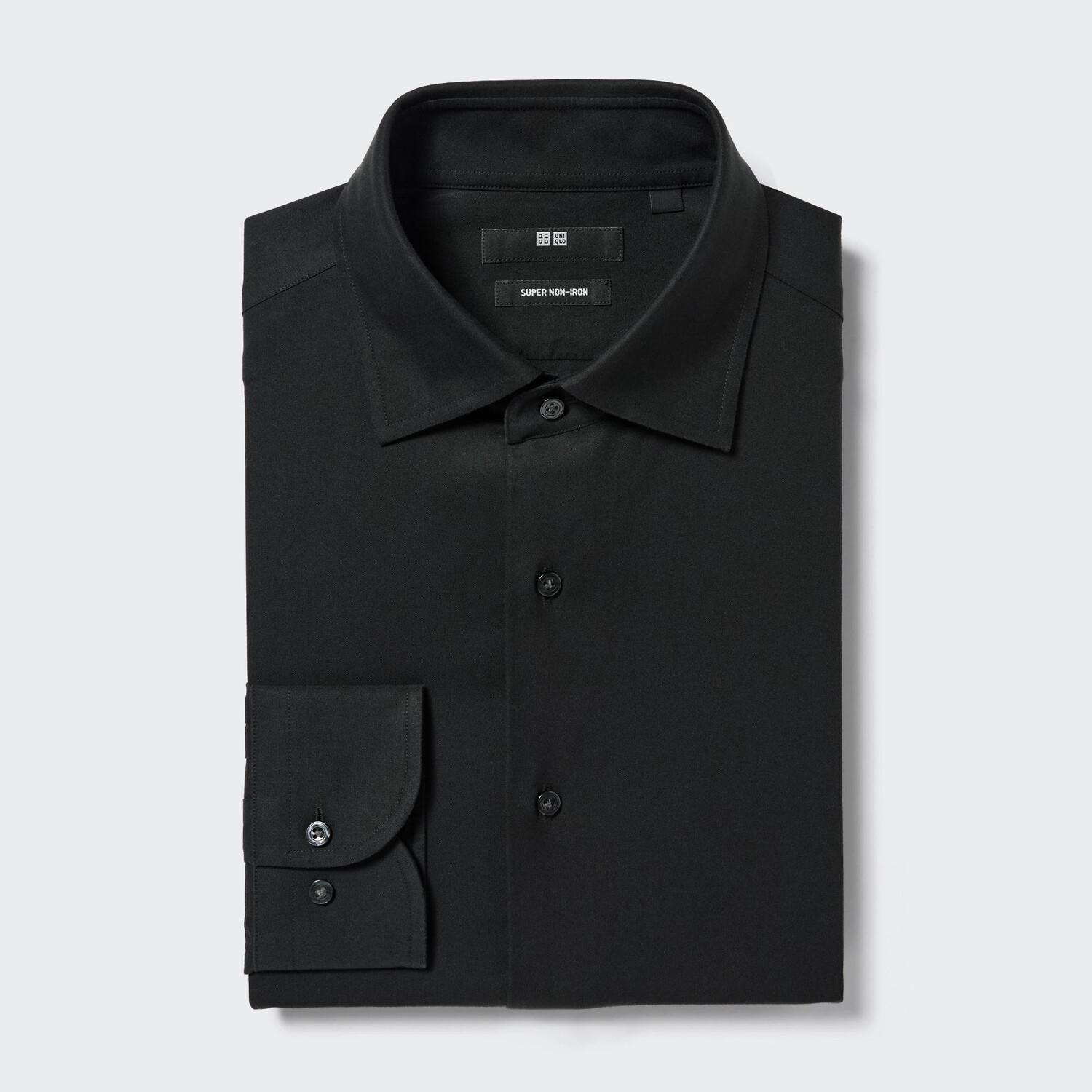 

Рубашка UNIQLO Non-iron стандартного кроя, черный