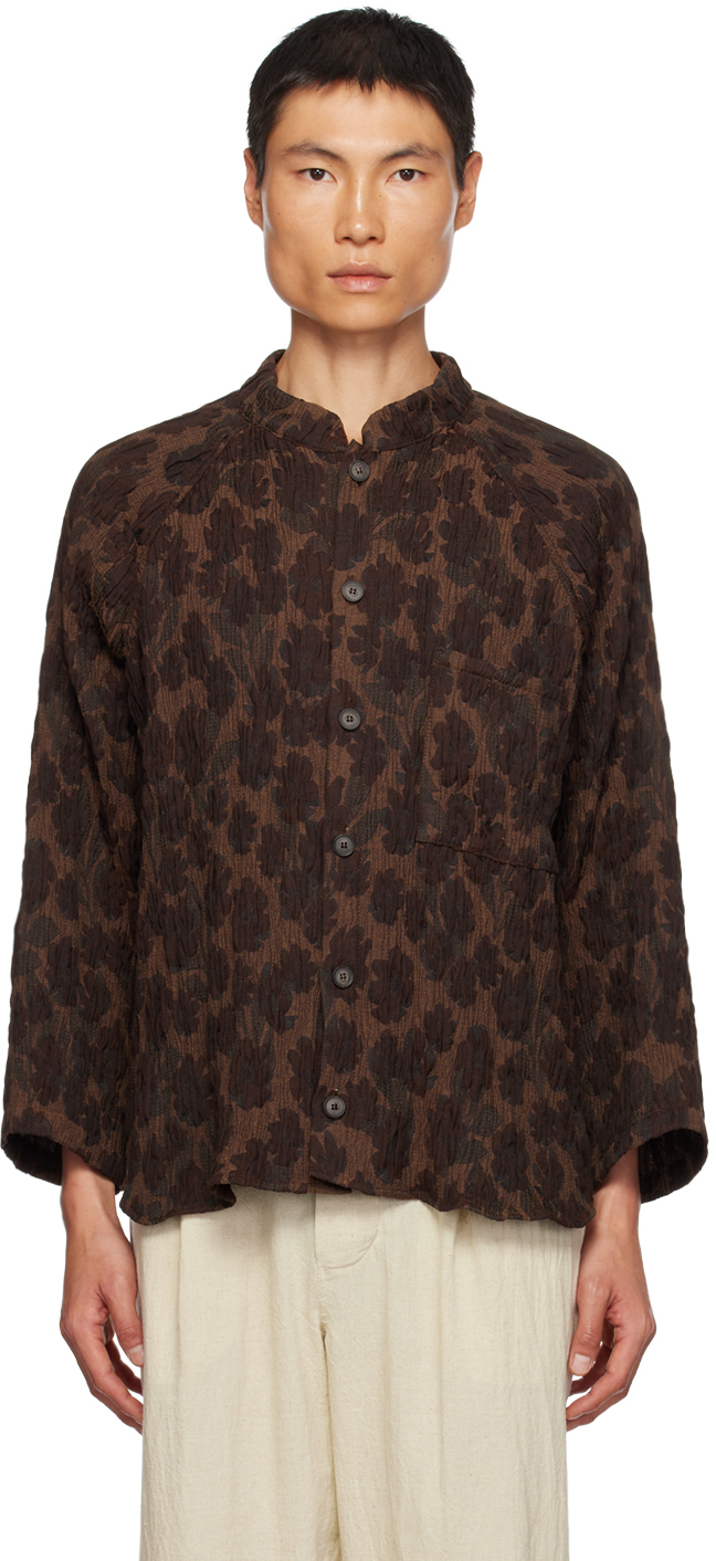 london xenia mcbell Эксклюзивная коричневая рубашка SSENSE XENIA TELUNTS