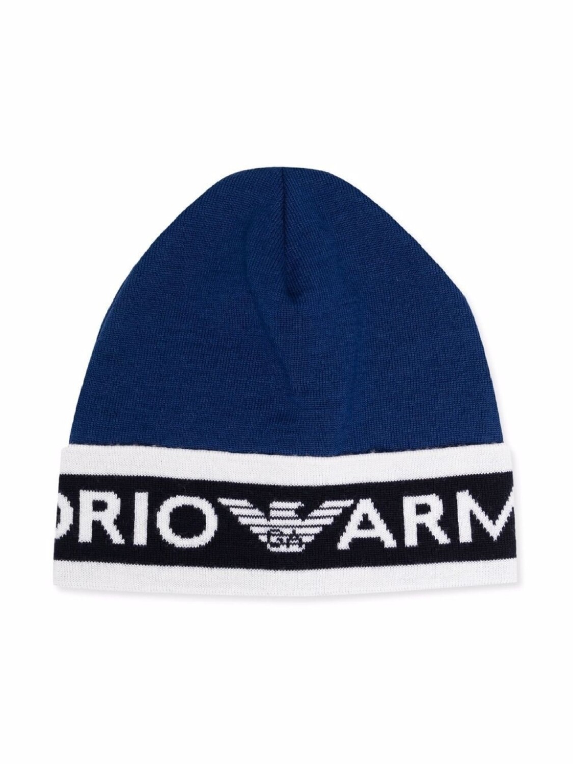 

Шапка бини с логотипом Emporio Armani Kids, синий