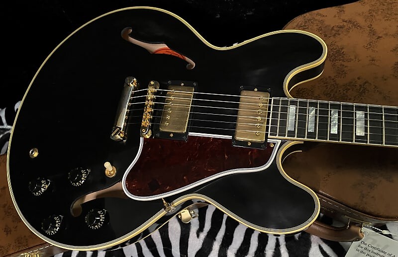

Электрогитара BRAND NEW ! 2023 Gibson Custom Shop '59 ES-355 Reissue Stopbar - Ebony - VOS - 8.1 lbs - Authorized Dealer - In-Stock! G01615
