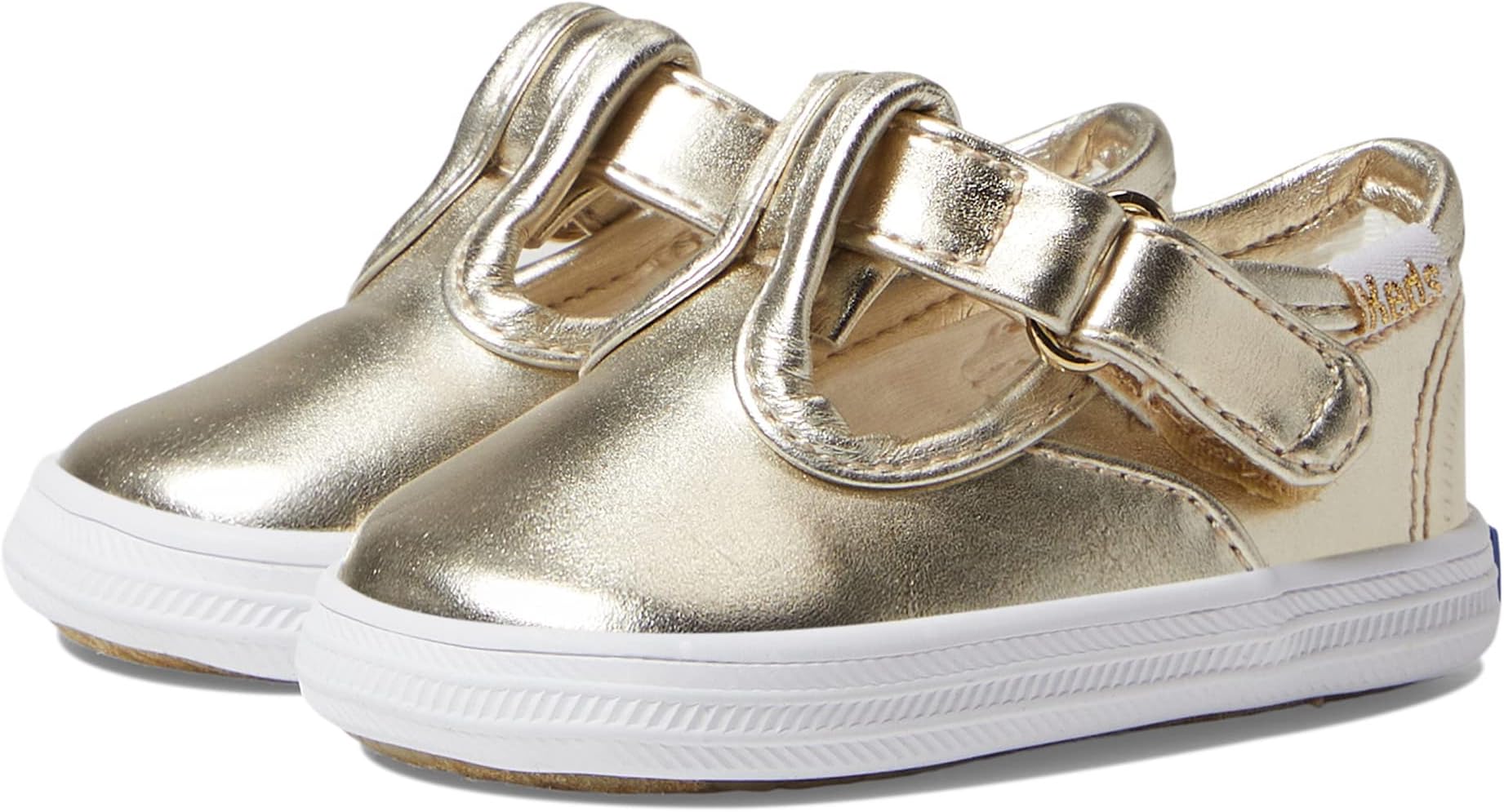 

Кроссовки Champion Lace Toe Cap T-Strap Keds, цвет Champagne Metallic