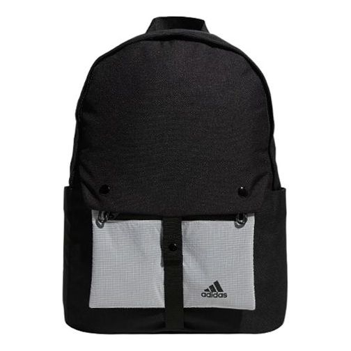 Рюкзак adidas Detachable Pocket Large Capacity Zipper Schoolbag Backpack Pure Black, черный цена и фото