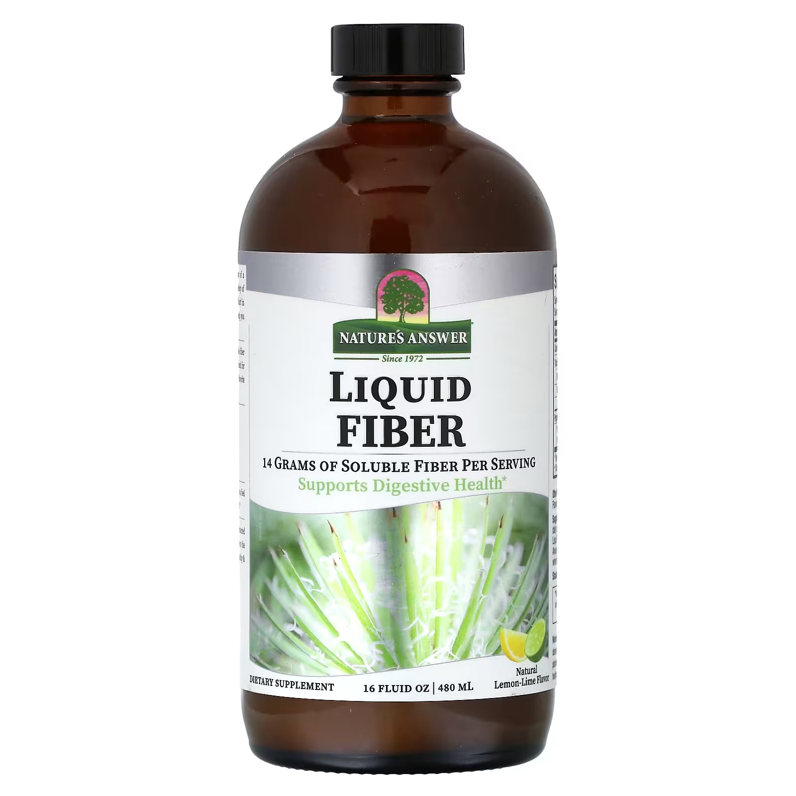 Nature's Answer Liquid Fiber Натуральный лимон-лайм 16 жидких унций (480 мл) nature s way cranrx liquid cranberry 16 жидких унций 480 мл