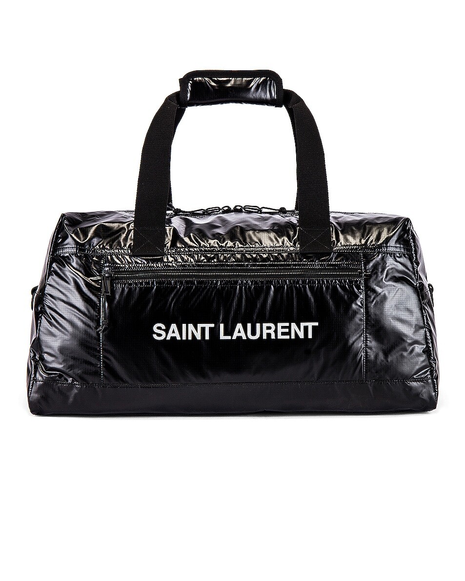 

Нейлоновая спортивная сумка Ripstop Saint Laurent, цвет Black & Platinum