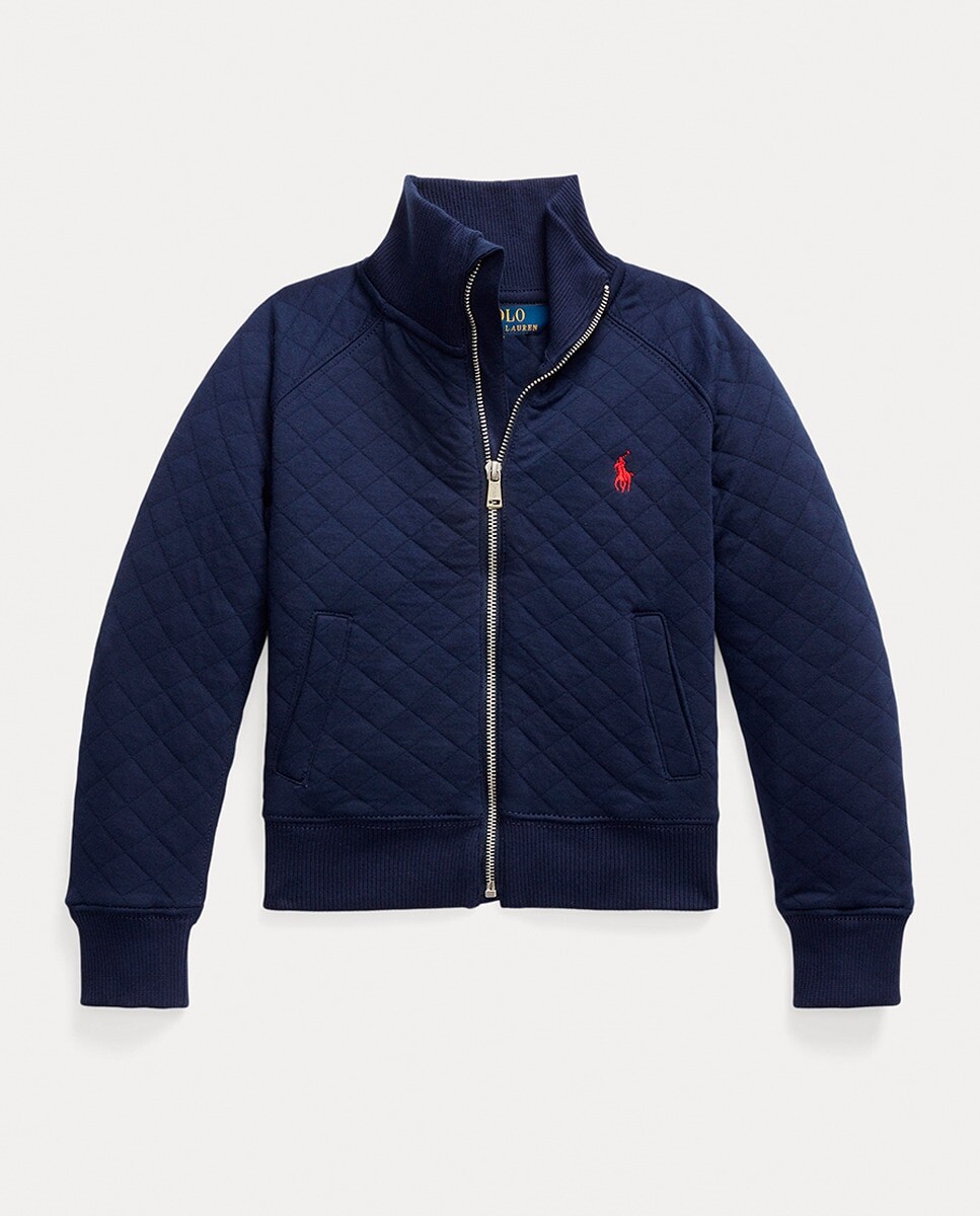 

Куртка для девочки на молнии темно-синего цвета Polo Ralph Lauren, темно-синий