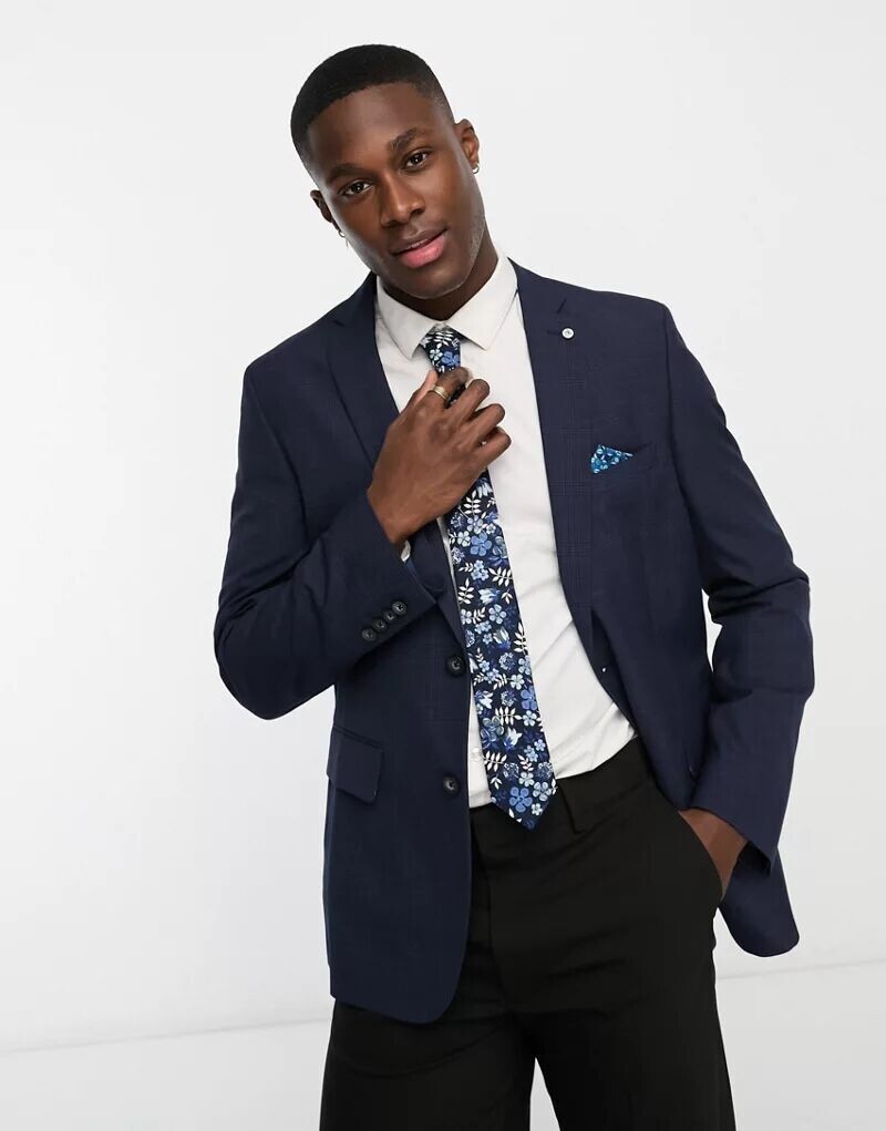 

Темно-синий пиджак в клетку Original Penguin