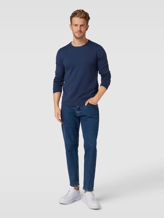 

Вязаный свитер с пришивной этикеткой модель "БАЗИК" s.Oliver, синий