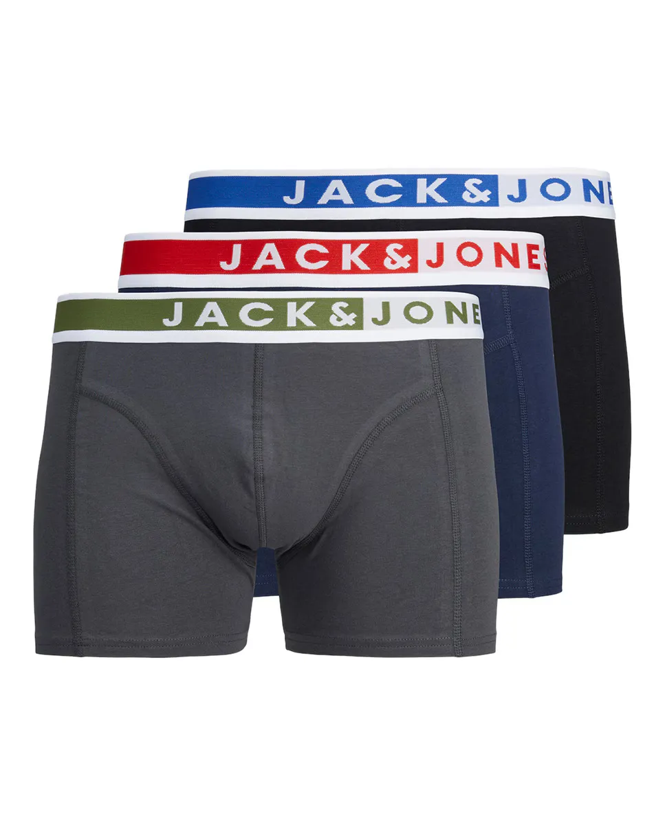 

Мужская мягкая упаковка 3 боксера с регулируемым поясом Jack & Jones, серый