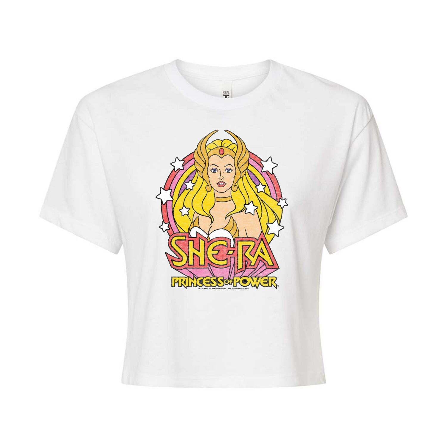 

Укороченная футболка She-Ra со звездами для юниоров Licensed Character, белый