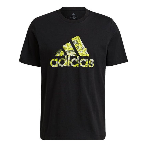 

Футболка m bos brtp fll алфавит логотип круглый вырез спортивные короткий рукав Adidas, черный