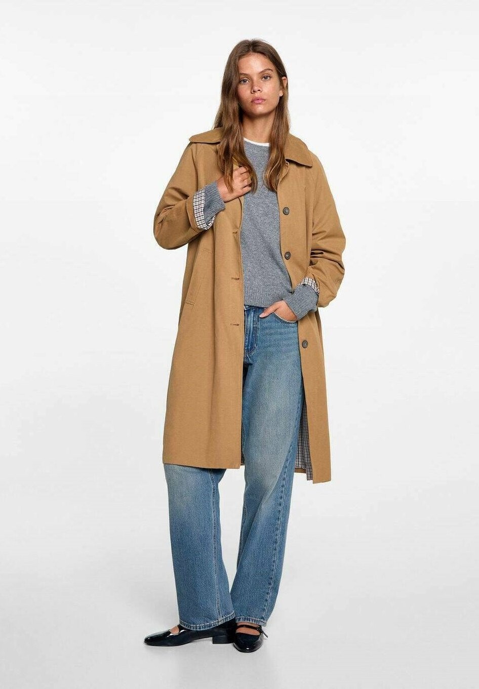 

Короткое пальто CARCT Mango Kids, бежевый
