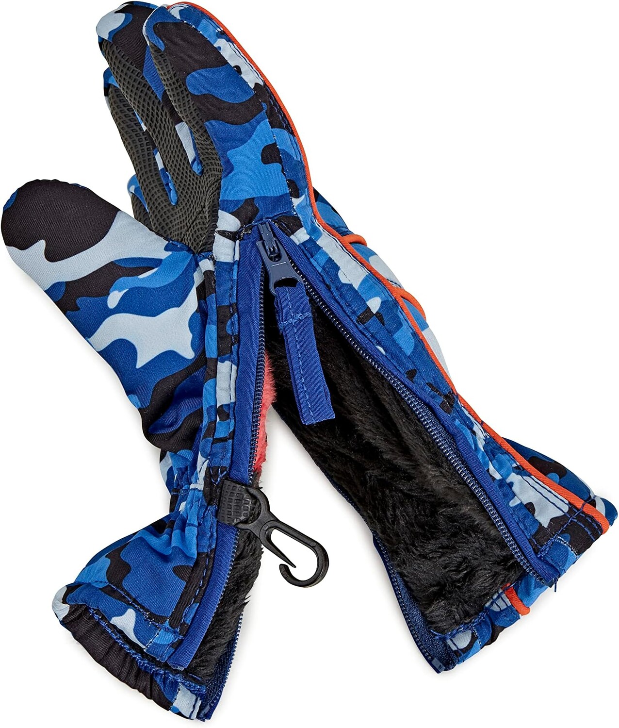 

Перчатки ZipGlove The Chase Double Zipper Winter Gloves, синий