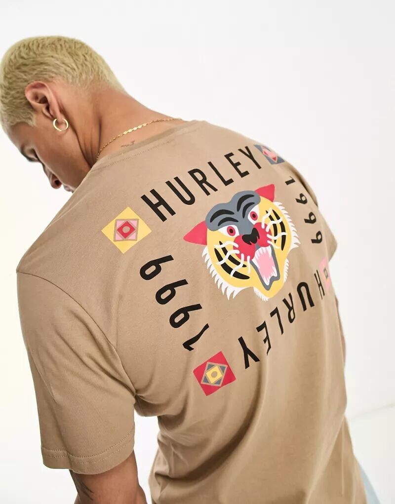 

Светло-коричневая футболка Hurley Bengal