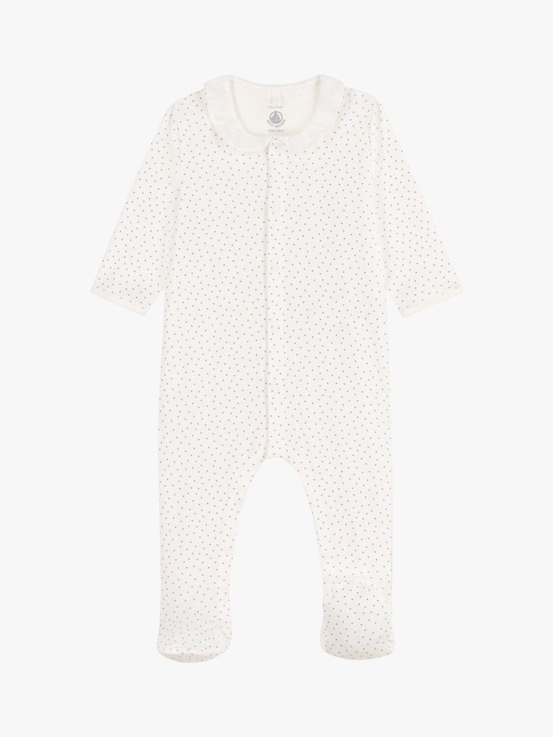 

Petit Bateau Baby Пижама из органического хлопка с точечным принтом, Marshmallow/Edna