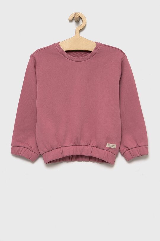 

Детская хлопковая толстовка United Colors of Benetton, фиолетовый