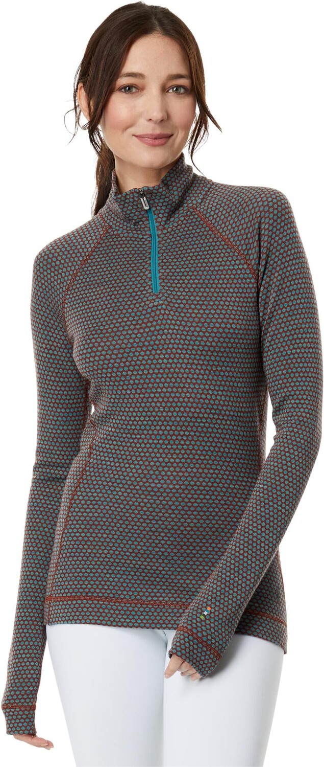 

Базовый слой Merino 250 на молнии 1/4 Smartwool, цвет Pecan Brown Dot