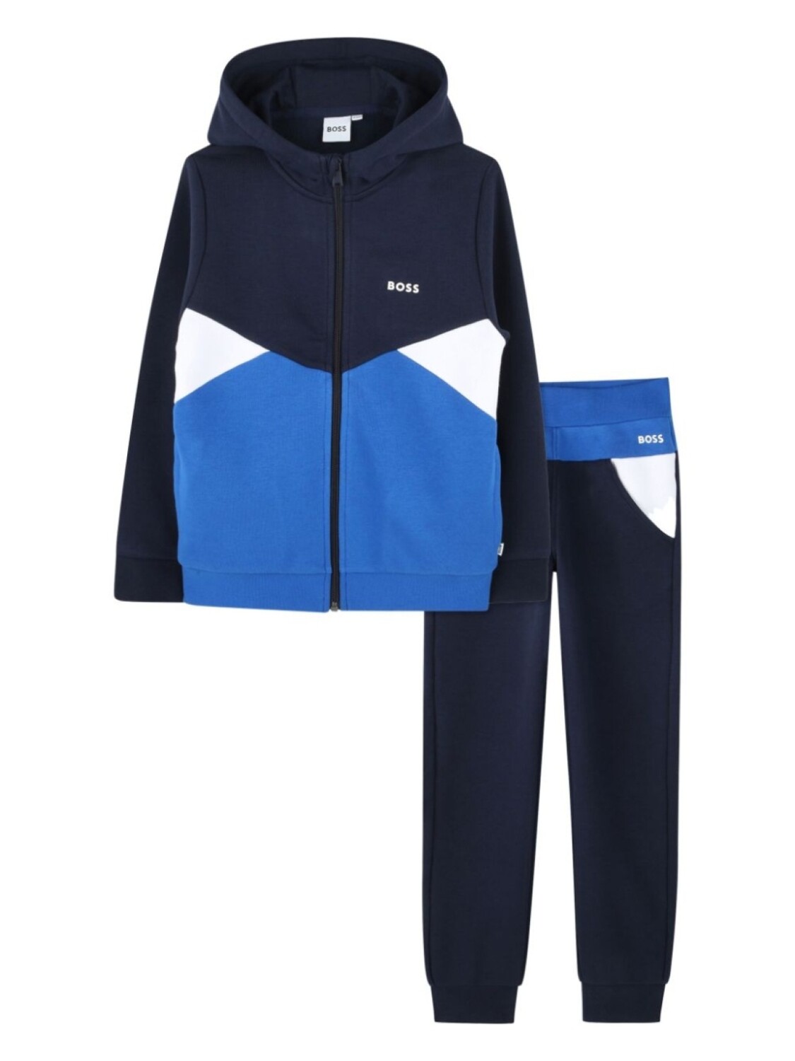 

Комплект спортивного костюма с логотипом BOSS Kidswear, синий