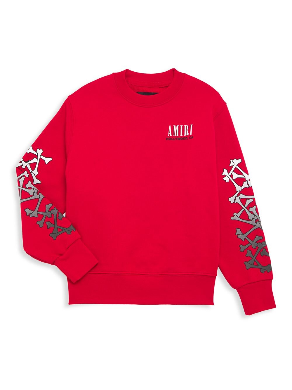 

Толстовка Little Kid's & Kid's Bones с круглым вырезом Amiri, красный