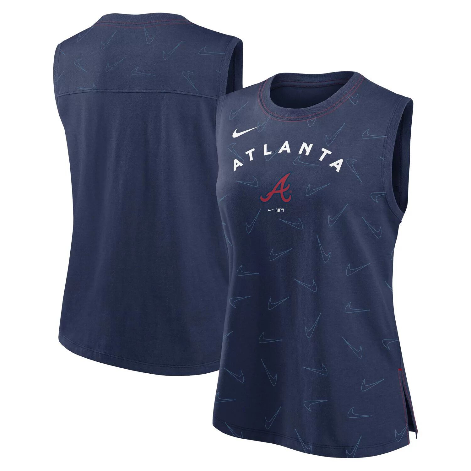 

Женская темно-синяя майка Nike Atlanta Braves Muscle Play Nike, Синий