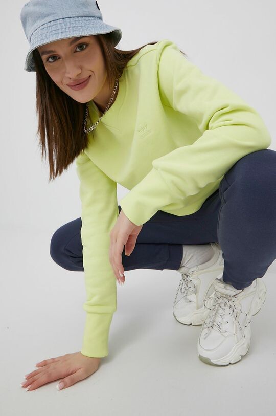 

Хлопковая толстовка Trefoil Moments HE6922 adidas Originals, зеленый