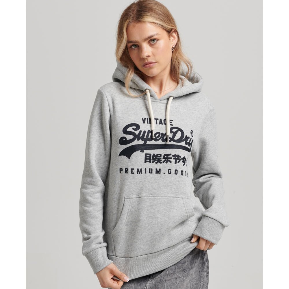 

Худи Superdry Vl Scripted Coll, серый