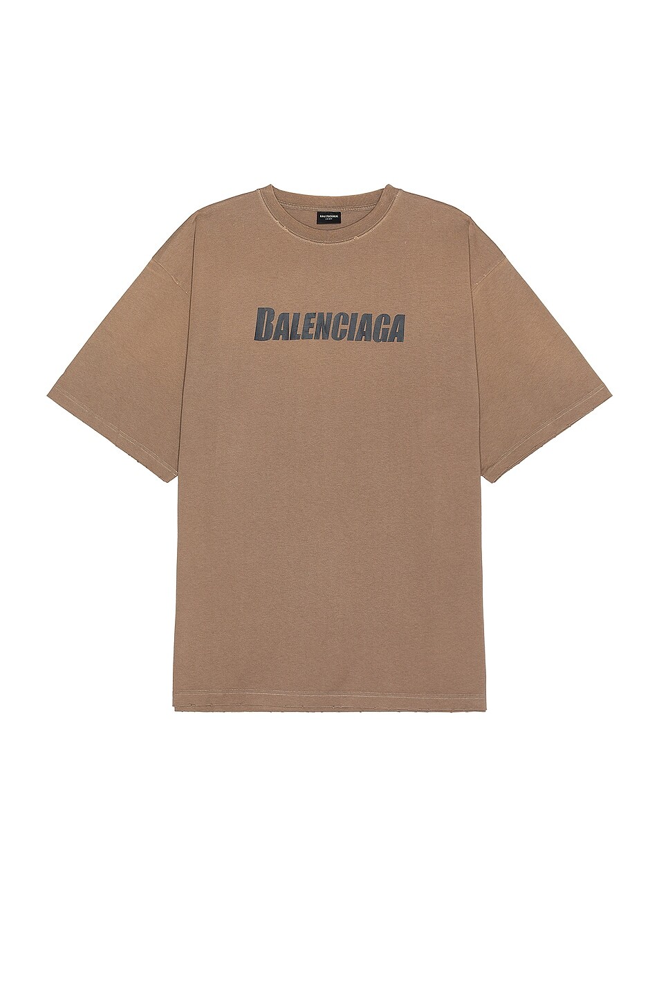 

Футболка Balenciaga Boxy In Taupe & Black, цвет Taupe & Black
