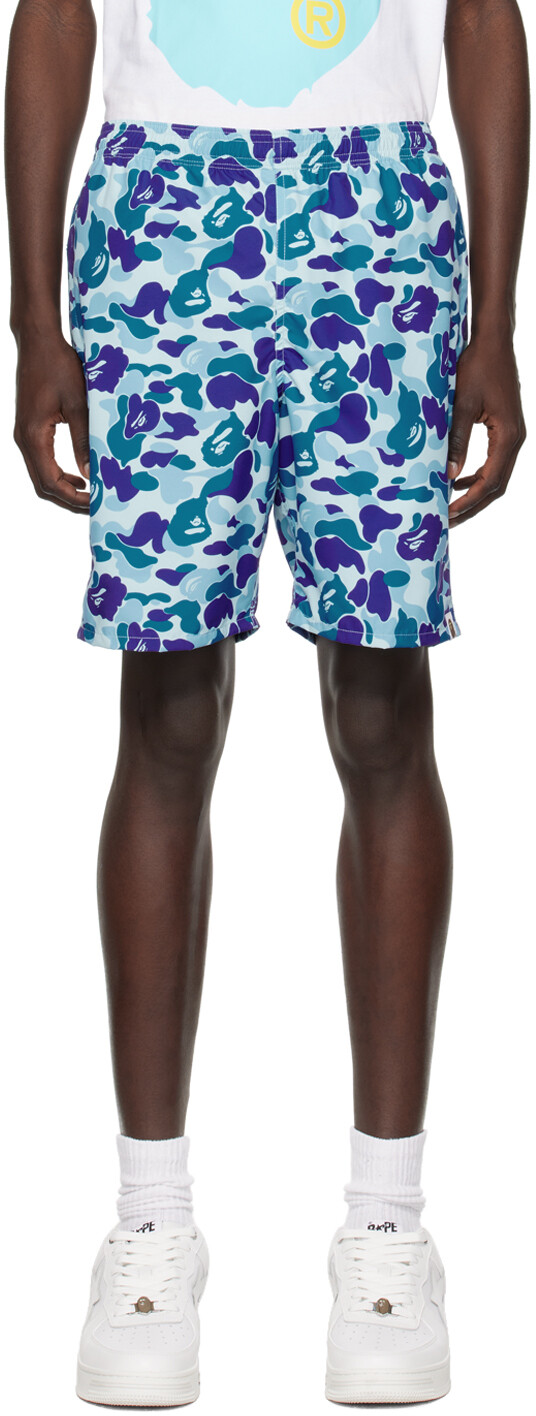 

BAPE Синие камуфляжные шорты ABC