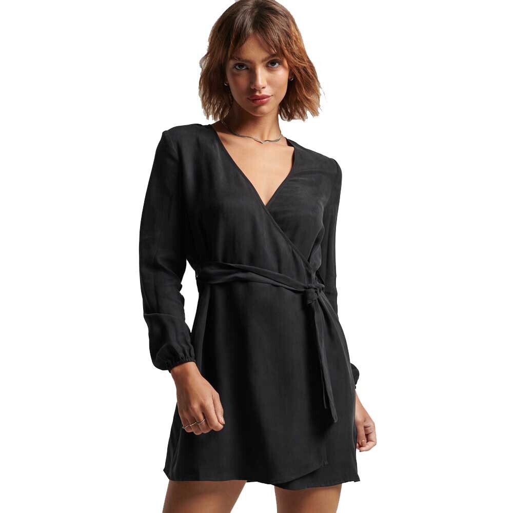 

Короткое платье Superdry Studios Cupro Mini, черный
