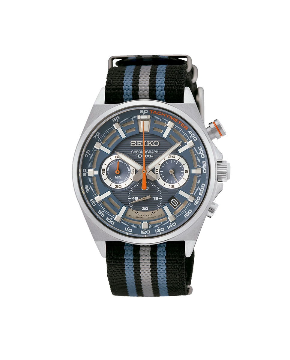 Neo Sports SSB409P1 мужские нейлоновые часы с черным ремешком Seiko, черный цена и фото