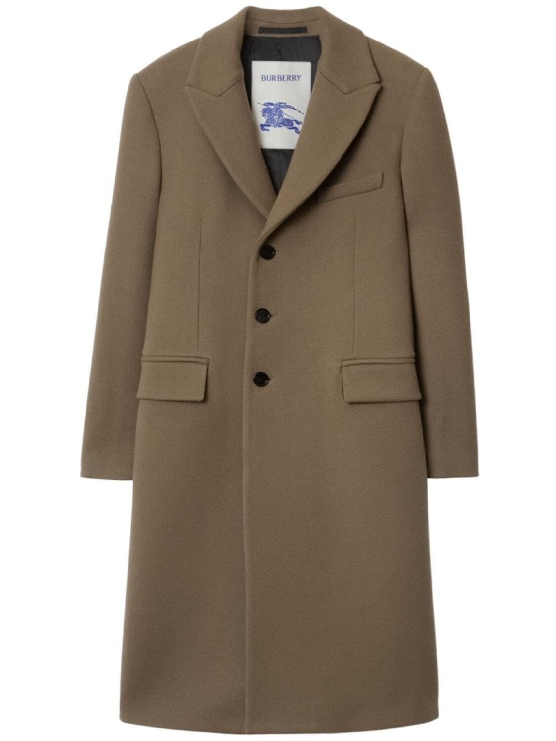

Burberry шерстяное однобортное пальто, коричневый