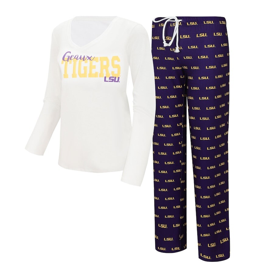 

Пижамный комплект Concepts Sport Lsu Tigers, белый