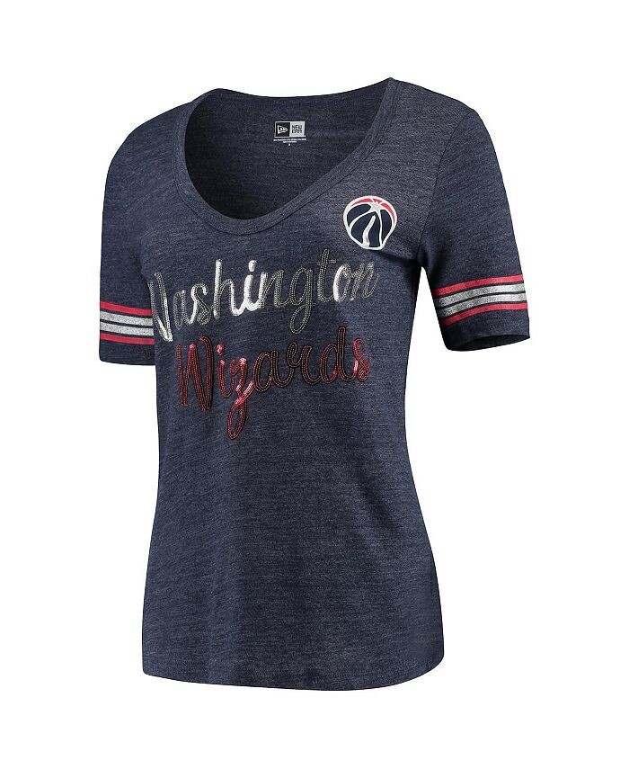

Женская темно-синяя футболка из джерси Washington Wizards Tri-Blend с U-образным вырезом New Era, синий