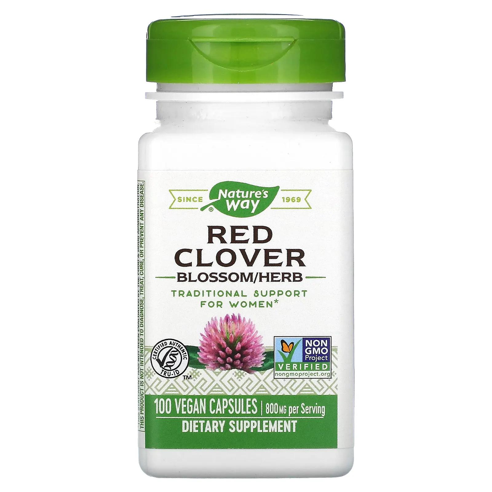 Nature's Way Rрасный клевер цветок/листья 400 мг 100 вегетарианских капсул