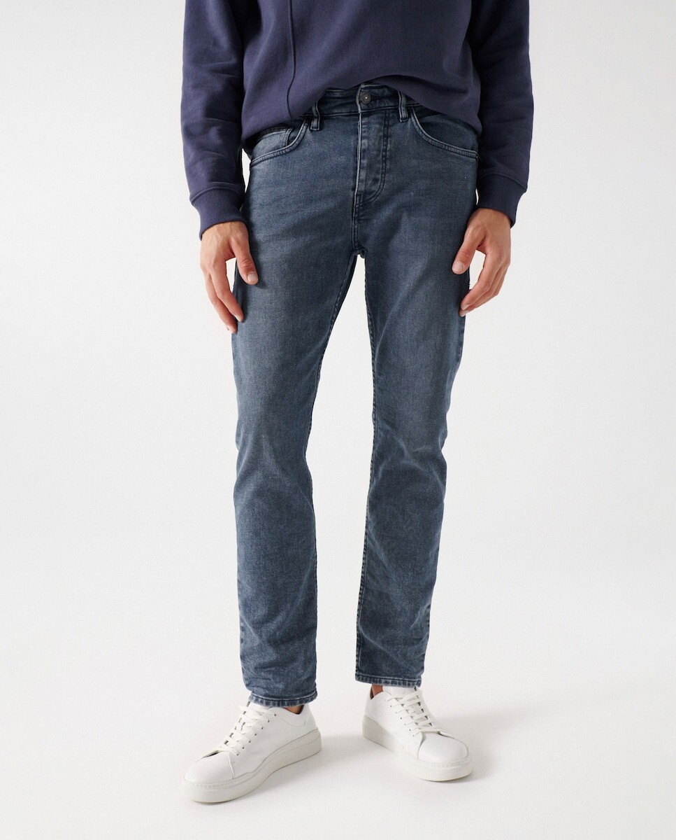 

Узкие мужские джинсы синего цвета Salsa Jeans, синий