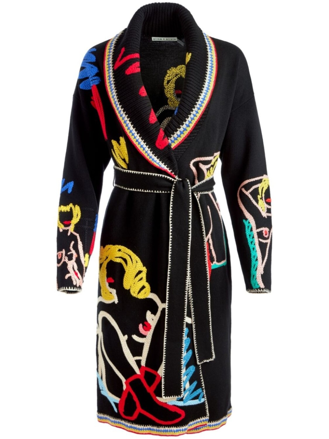 

Alice + olivia x Tom Wesselmann Astrid карди-пальто, черный