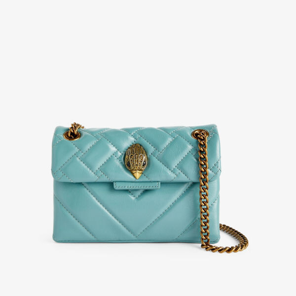 

Стеганая кожаная сумка через плечо Mini Kensington Kurt Geiger London, синий