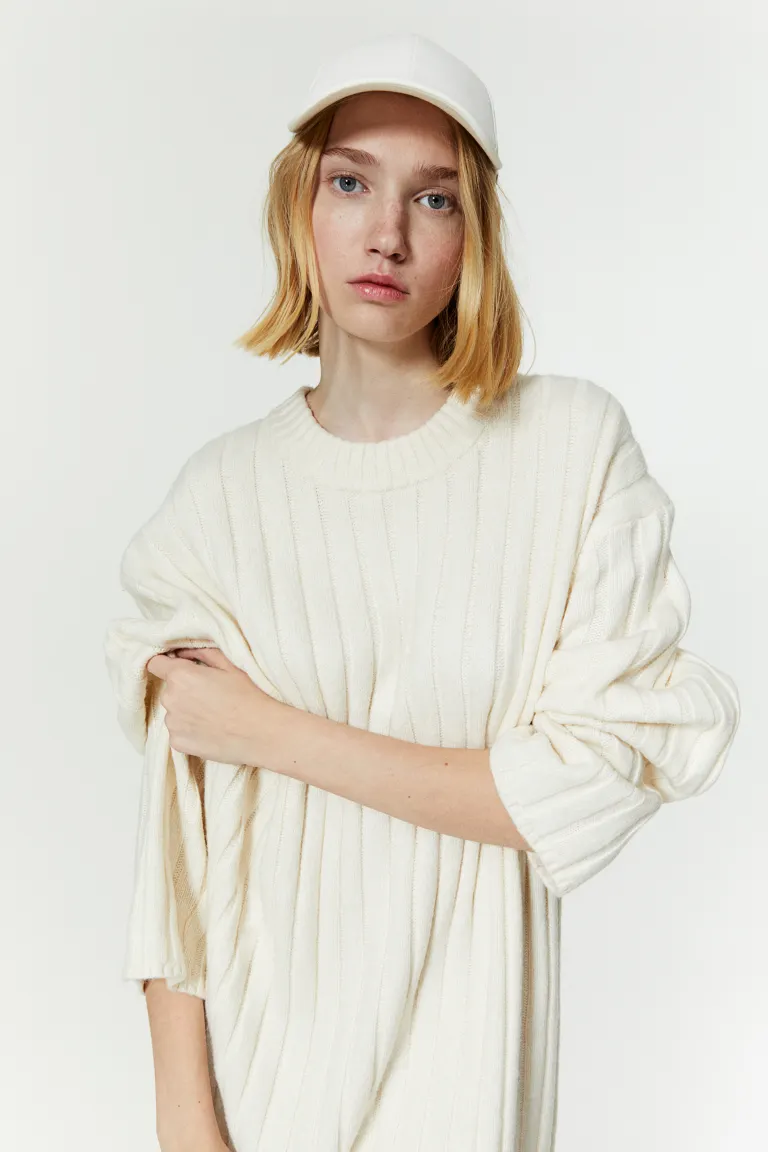 

Платье из эластичного трикотажа H&M, бежевый