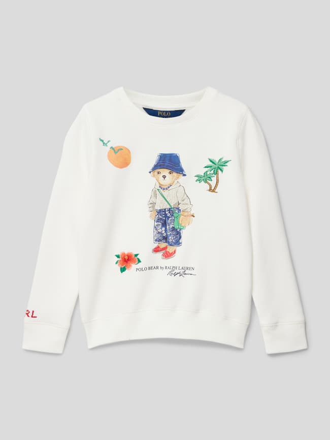 

Толстовка с мотивным принтом Polo Ralph Lauren, молочный