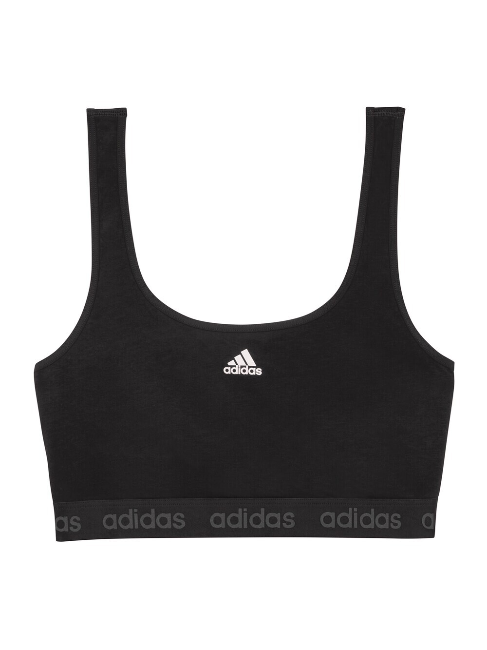 

Спортивный бюстгальтер без косточек Adidas Sport Solid Cotton, черный