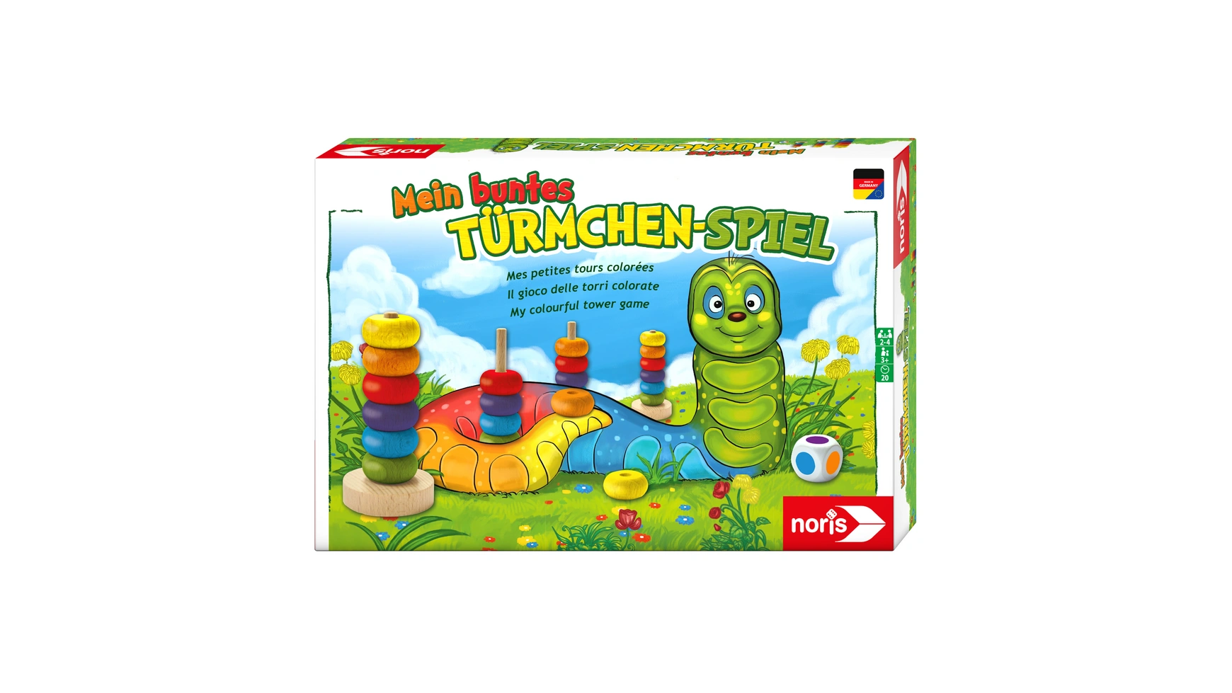 Моя красочная игра с турелями Noris Spiele игра деревянная башня большая
