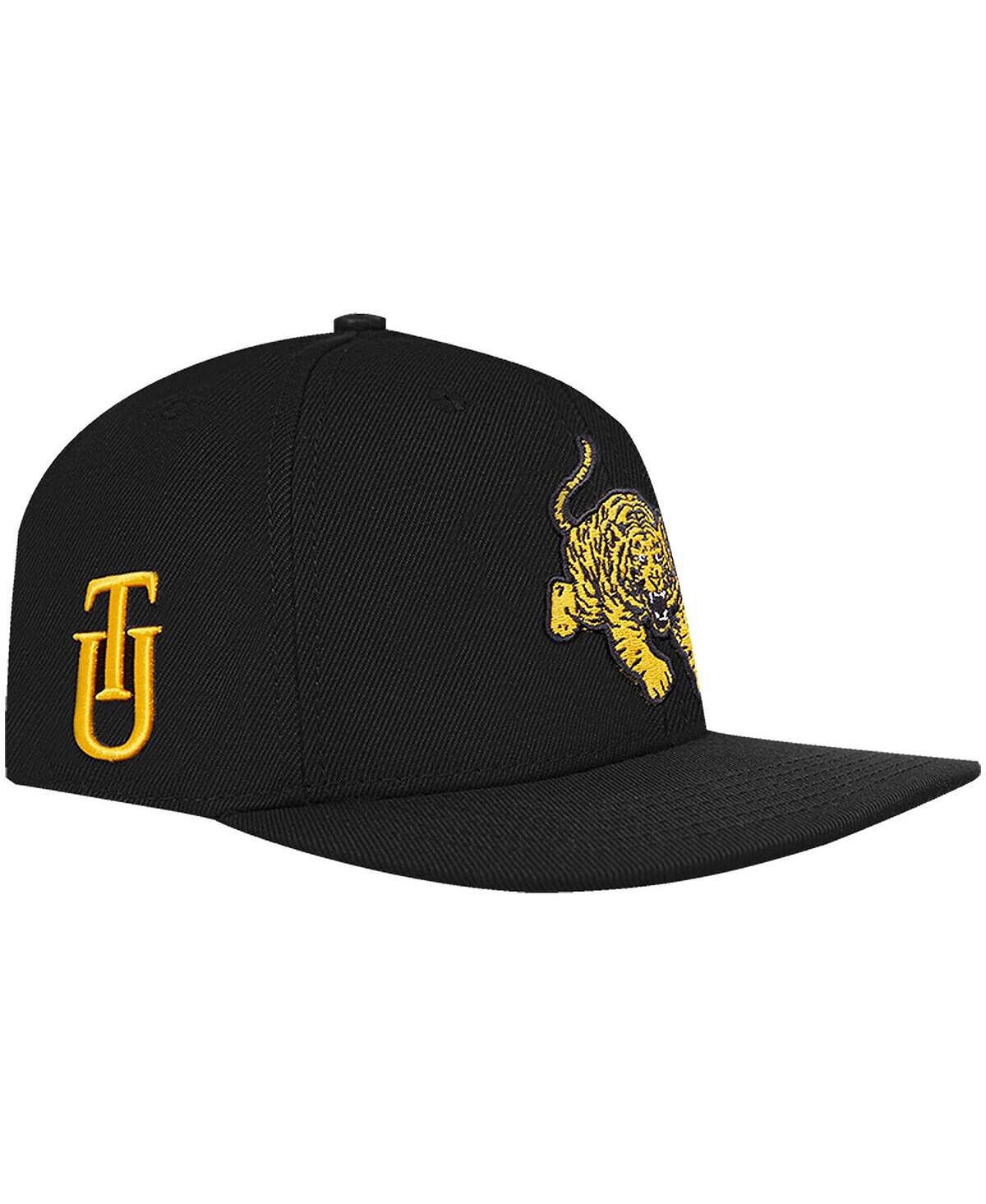 

Мужская черная кепка Tuskegee Golden Tigers с логотипом Evergreen Snapback Pro Standard