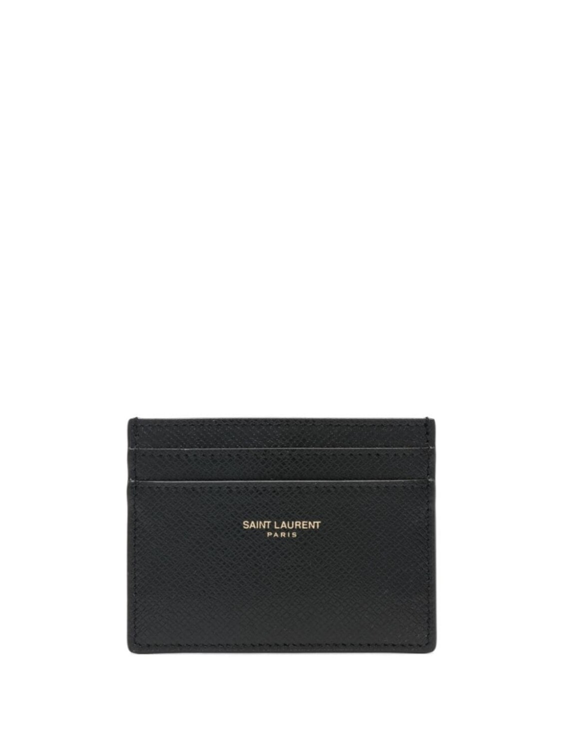

Saint Laurent logo-embossed leather cardholder, черный